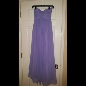 Lulus lilac long/maxi strapless dress.